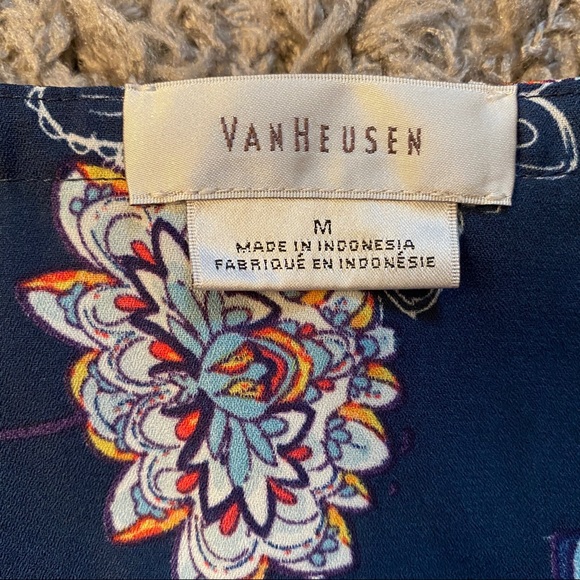 Van Heusen Dressy Floral Tank Top Blouse M - Picture 6 of 6